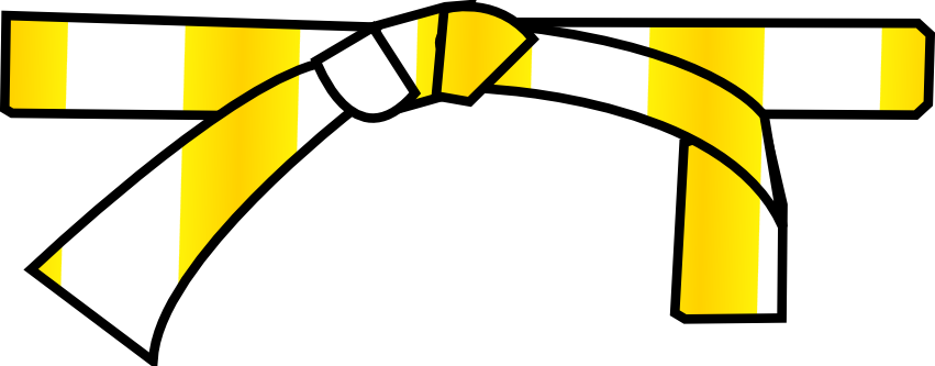 Ceinture Blanche-Jaune